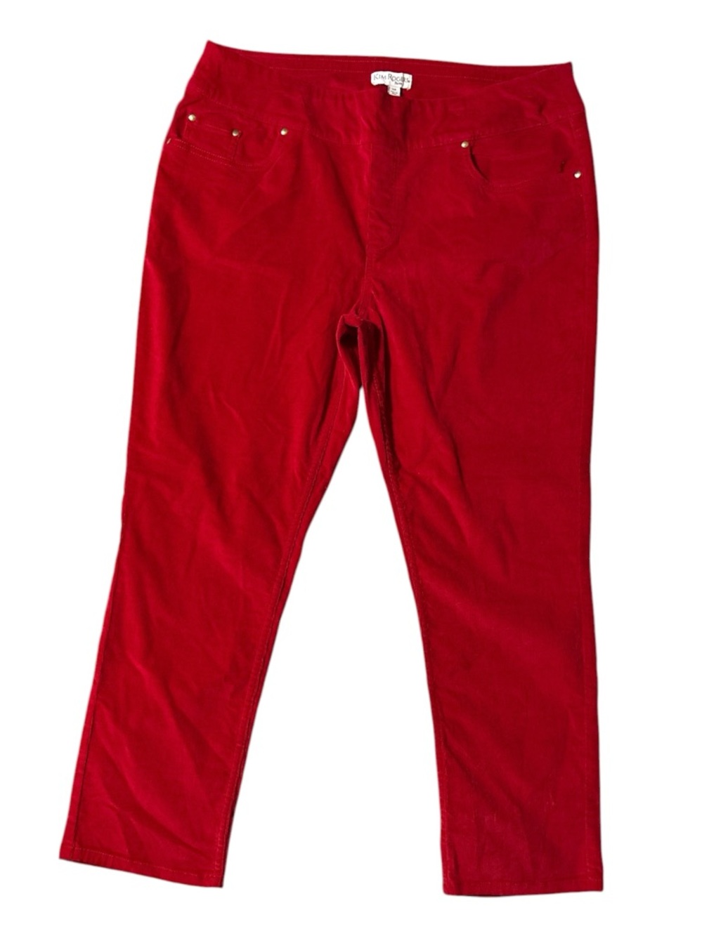 Kim Rogers Red Corduroy Petite Pants